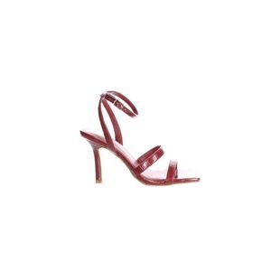 Marc Fisher Womens Deric2 Red Ankle Strap Heels Size 6 Medium (B, M)
